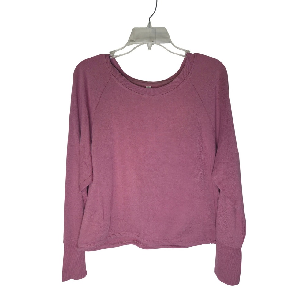 We Wander Womens Mauve Pink Bungee Cinch Hem Sweatshirt Size M Raglan Sleeve - Picture 4 of 4